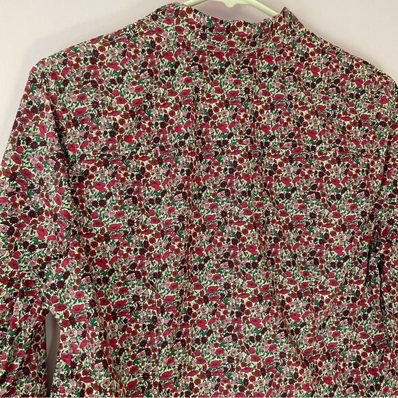 J Crew Poplin Shirt in Liberty Floral w Purple Women Size 6 - Picture 7 of 8